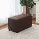 preview thumbnail 1 of 49, Adeco Faux Leather Storage Ottoman for Living Room Brown