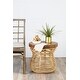 preview thumbnail 8 of 8, Rattan Cage Side Table With Solid Wood Top by East at Main