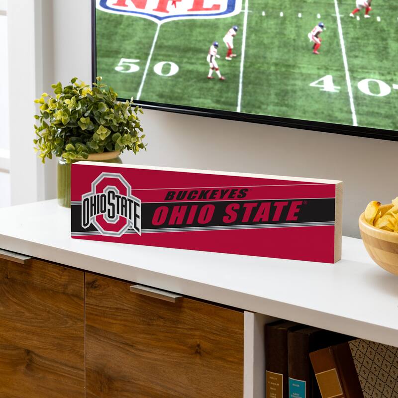 Ohio State University Wooden Tabletop Mantel Shelf Sign - 5" x 18"