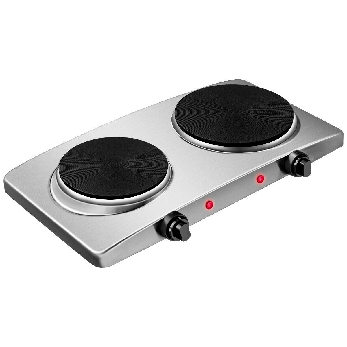 Proctor Silex 2-Burner 11 in. Black Hot Plate