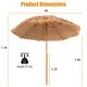 preview thumbnail 5 of 8, 8 Feet Patio Thatched Tiki Umbrella Hawaiian Hula Beach Umbrella