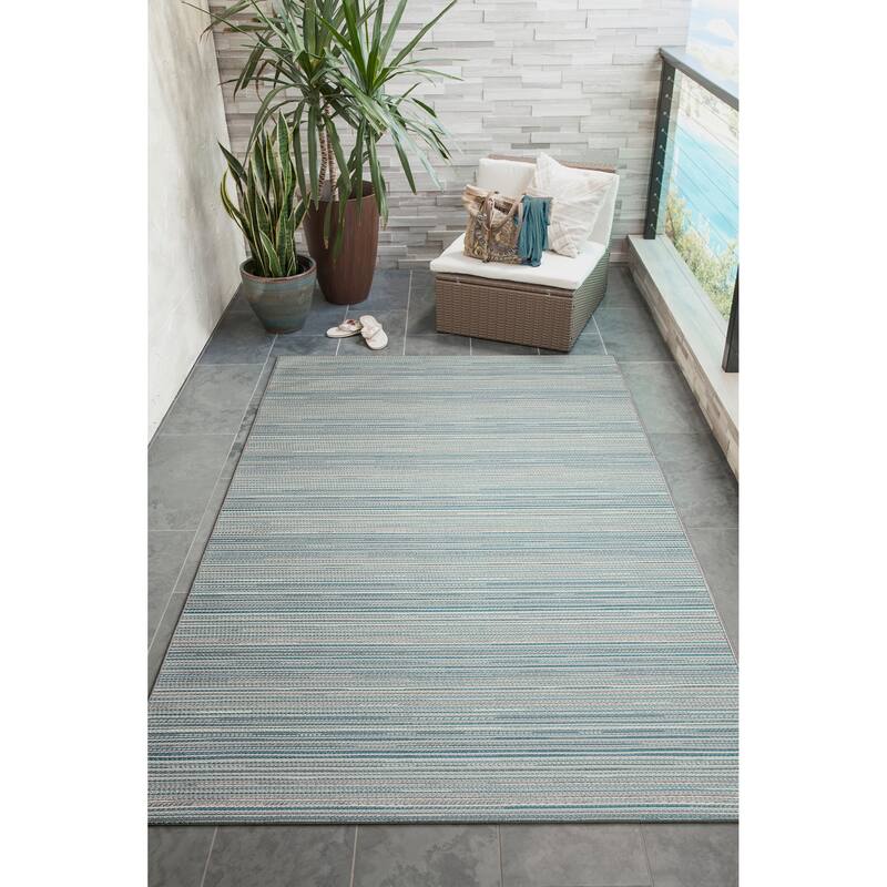 Liora Manne Miranda Tweed Stripe Indoor/Outdoor Rug