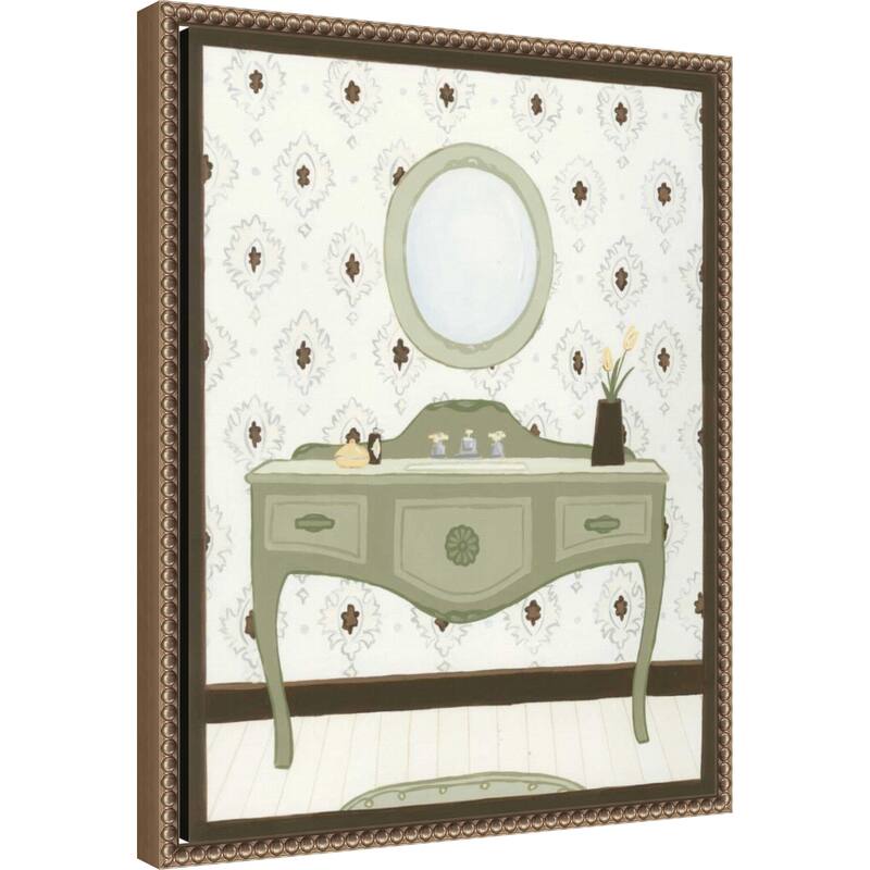 Parisian Bath No. 2 by June Erica Vess Framed Canvas Wall Art Print