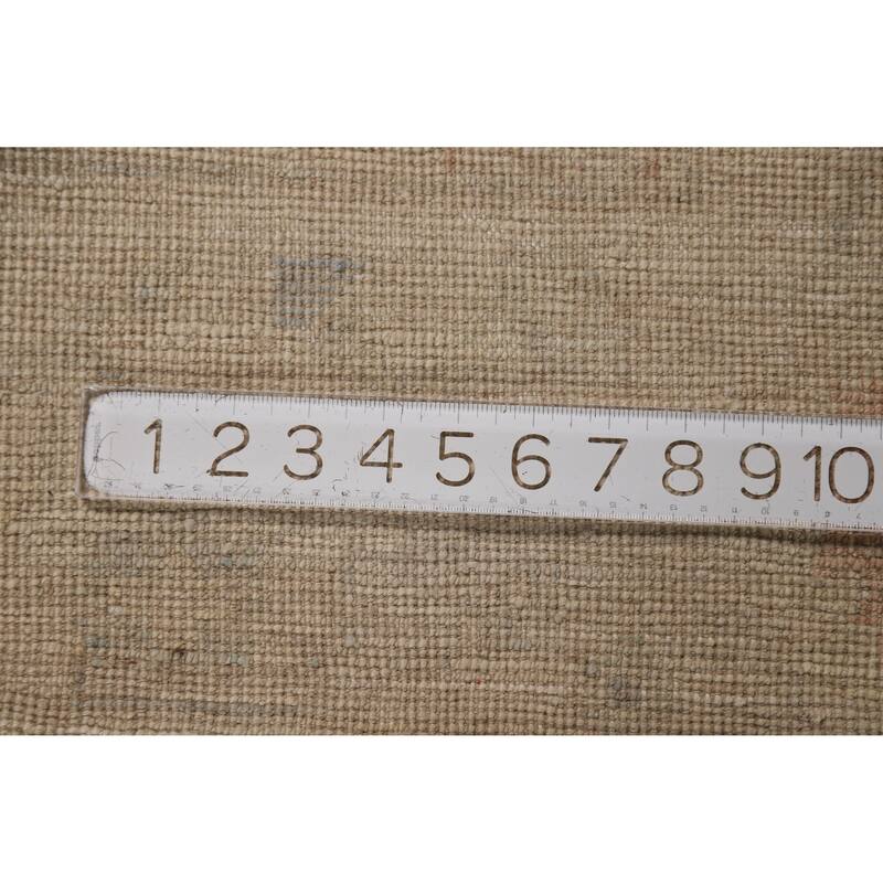 Vegetable Dye Blue Oushak Turkish Rug Hand-Knotted Wool Carpet - 5'11"x 9'7"