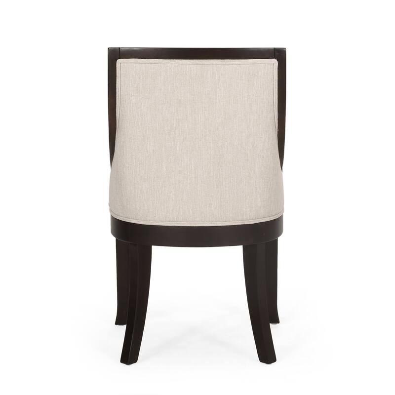 2PCS Fabric Dining Chair With Wood Frame