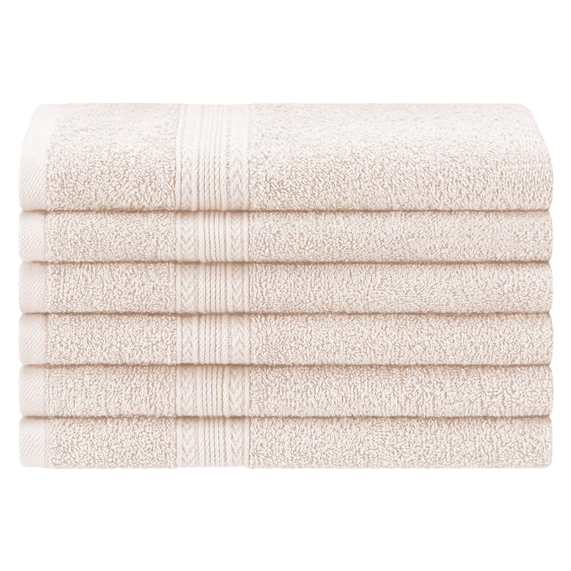 Eco-Friendly Sustainable Cotton Hand Towel by Superior (Set of 6)