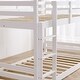 preview thumbnail 10 of 9, Wooden Bunk Bed with Straight Ladder,White