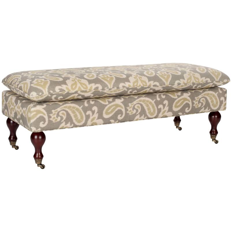 SAFAVIEH Tari Pillowtop Grey/ Sage Bench - 0 - 52" W x 21" D x 19" H - 52Wx21Dx19H