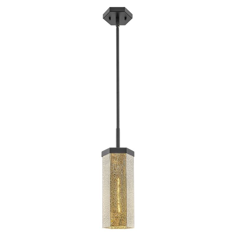 Innovations Lighting Downtown Urban - Blakeley - 1 Light 5" Stem Hung Pendant - Mercury Shade/Matte Black