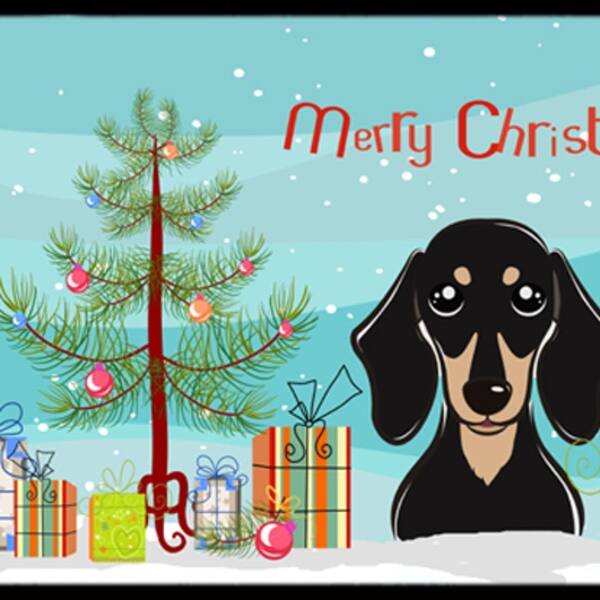 Shop Carolines Treasures Bb1587mat Christmas Tree Smooth Black