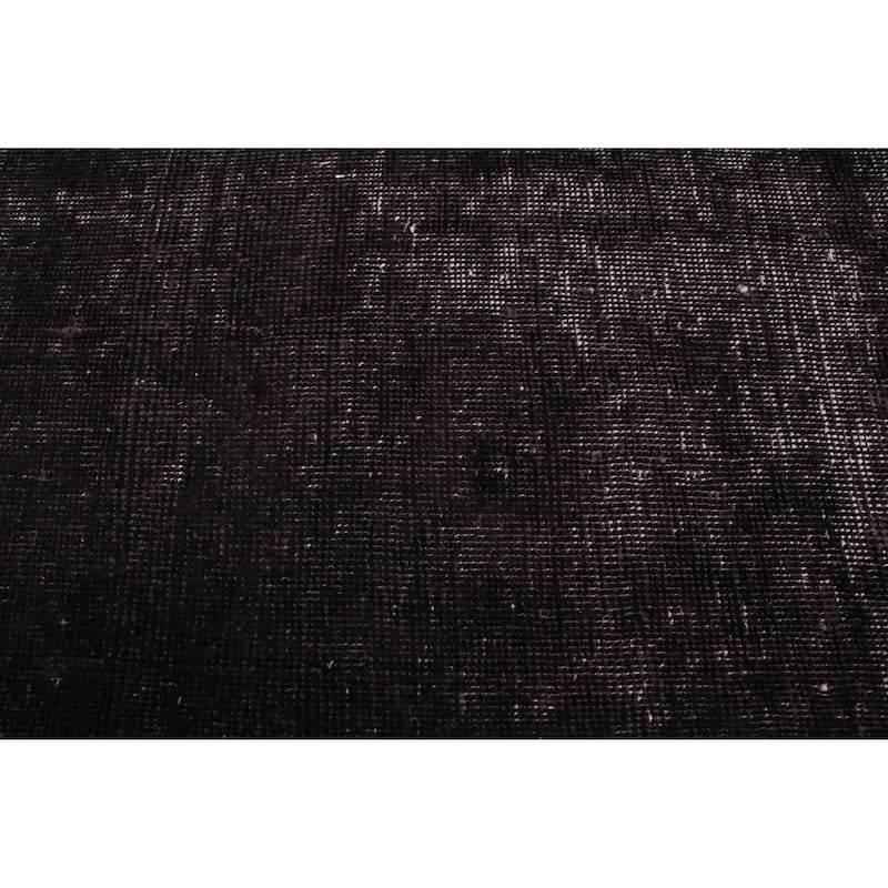 ECARPETGALLERY Hand-knotted Color Transition Black Wool Rug - 6'11 x 9'7