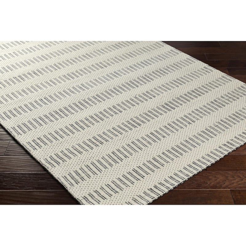 Livabliss Nevada Handmade Farmhouse Stripe Wool Blend Area Rug