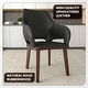 preview thumbnail 18 of 67, LeisureMod Vivara Leather Upholstered Dining Chair with Padded Seat - Mid-Century Arm Chair for Home Office Bar & Kitchen