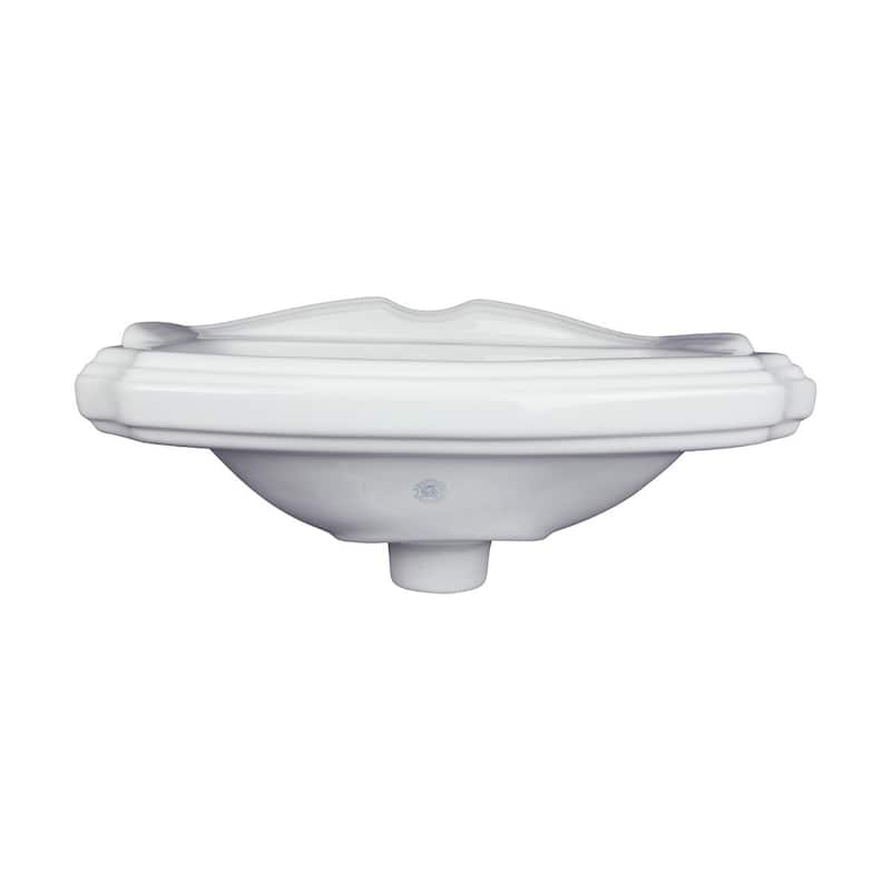 White Small Wall Mount Sink with 4" Center Set Faucet Classic Black and Black Drain with Overflow