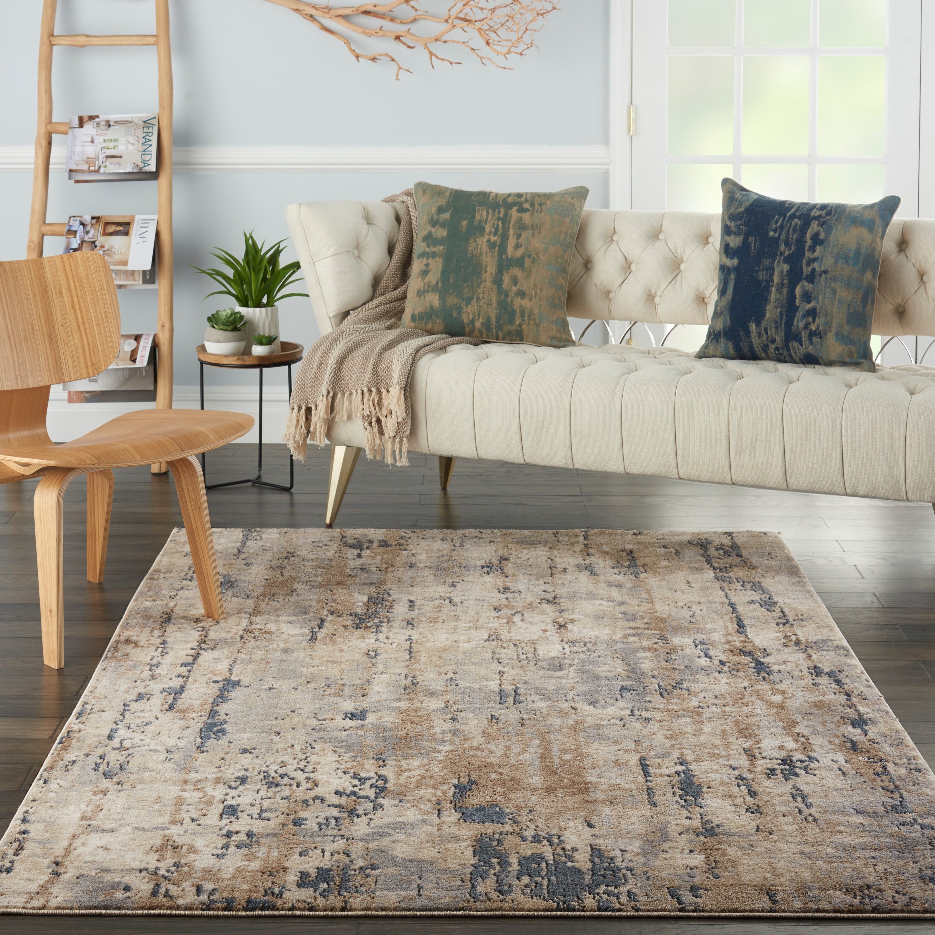 Nourison Concerto Modern Abstract Distressed Grey Beige Area Rug On Sale Overstock 29439871
