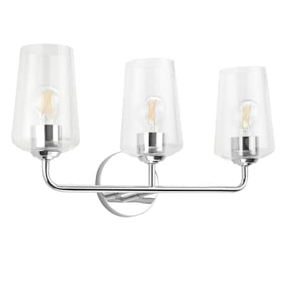 Celino Three-Light Bath & Vanity with Clear Glass - 23