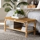 preview thumbnail 7 of 7, Himari Modern Bohemian Natural Brown Rattan Accent Bench