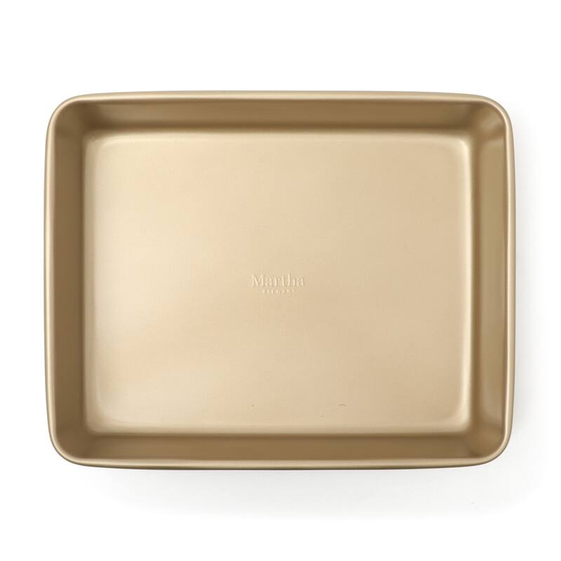 Martha Stewart 3-Piece Cookie Sheet Set - 13", 15", 17" Baking Pans, Ceramic Nonstick, PFA-Free, Carbon Steel, Champagne