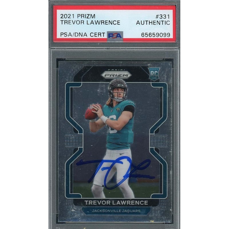Trevor Lawrence Autographed 2021 Panini Prizm Signed Rookie Card #331 Auto PSA - 8'6" x 11'6"
