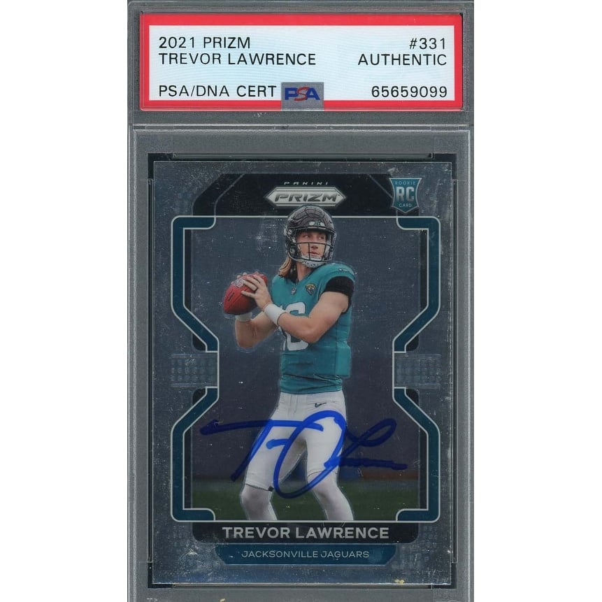 Trevor Lawrence Autographed 2021 Panini Prizm Signed Rookie Card #331 Auto PSA - 8'6" x 11'6"
