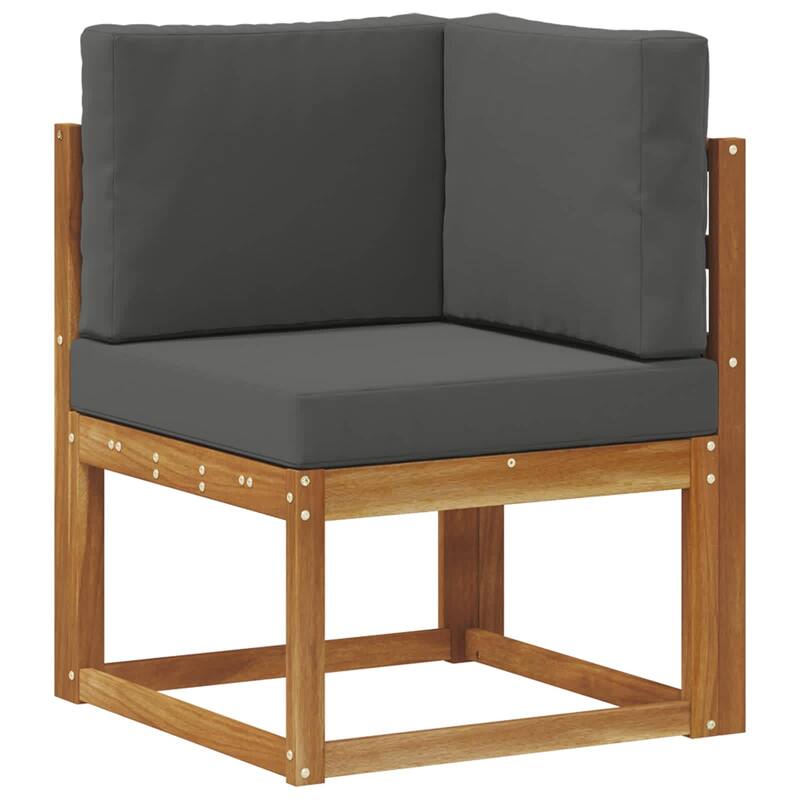 vidaXL 2 Piece Outdoor Middle Sofa Solid Acacia Wood