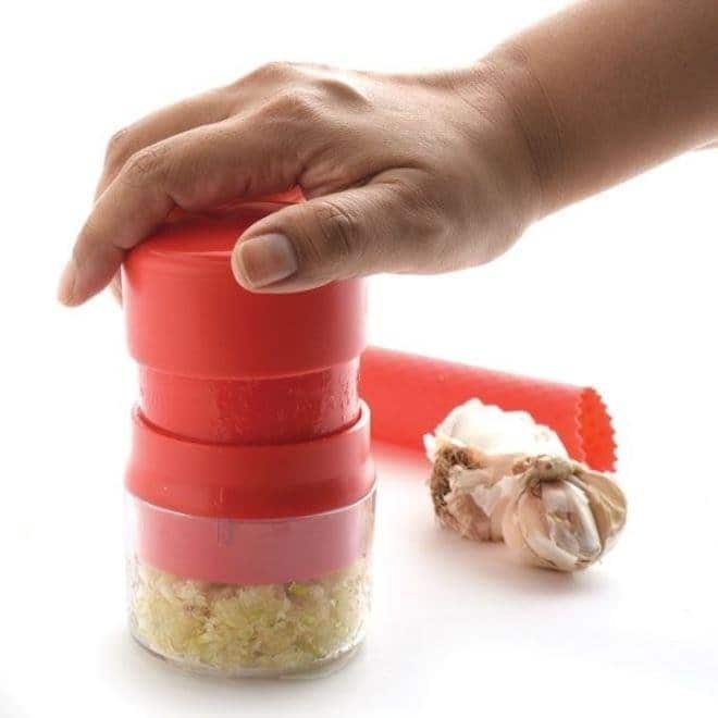 Norpro Twist N' Mince Garlic Clove Peeler and Mincer Set