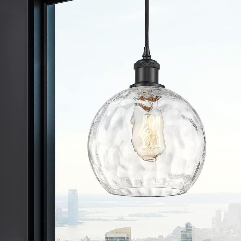 Innovations Lighting Ballston Athens Water Glass 1 Light 8" Cord Hung Mini Pendant