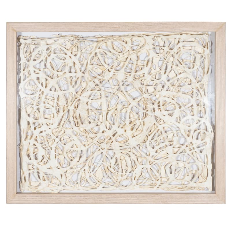HUJI Abstract Handmade Paper Mache Shadow Box Wall Art - MS40509