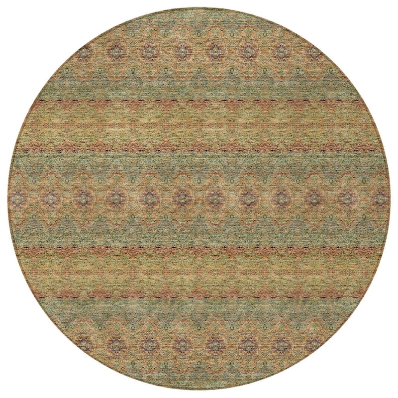 HomeRoots Floral Medallion Transitional Rectangle Outdoor Rug