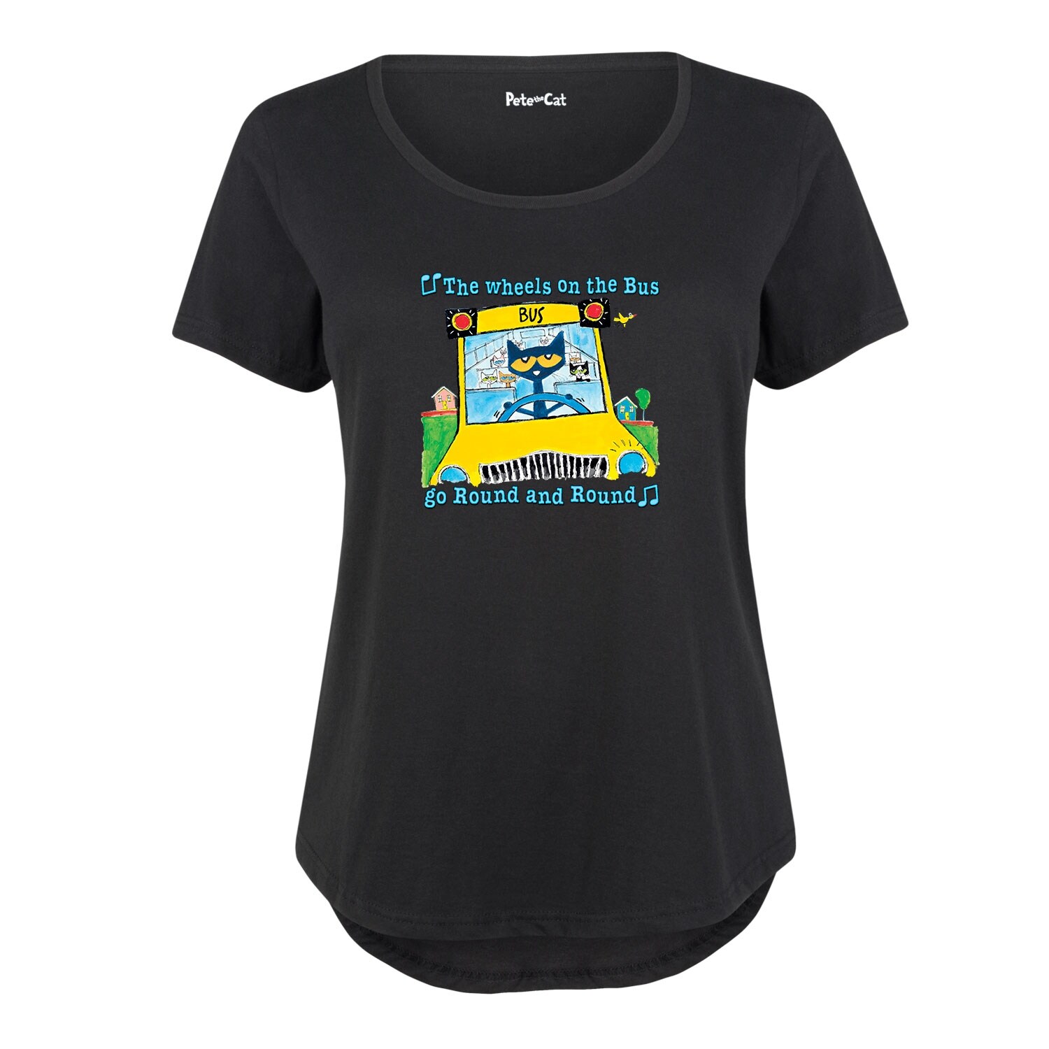 Shop Pete The Cat Wheels On The Bus Multi Ladies Plus Size Scoop