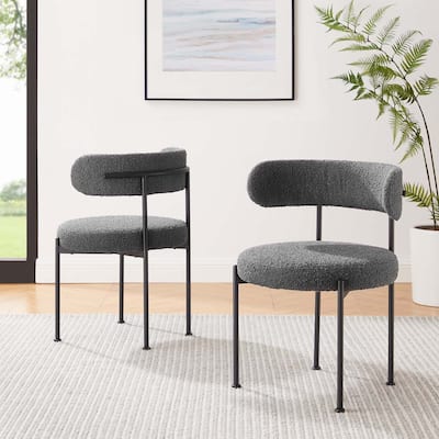 Albie Boucle Fabric Dining Chairs - Set of 2