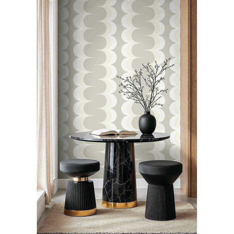 Seabrook Designs Mandolin Geometric Stripe Non-Woven Unpasted Wallpaper