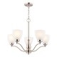 preview thumbnail 8 of 10, Bellwood 5-Light Traditional Chandelier, Glass Shade, Pendant Fixture for Dining Table Kitchen Entryway Bedroom Island