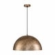 preview thumbnail 4 of 10, 1-Light Mid-Century Industrial Vintage 20" Dome Pendant - 20"D