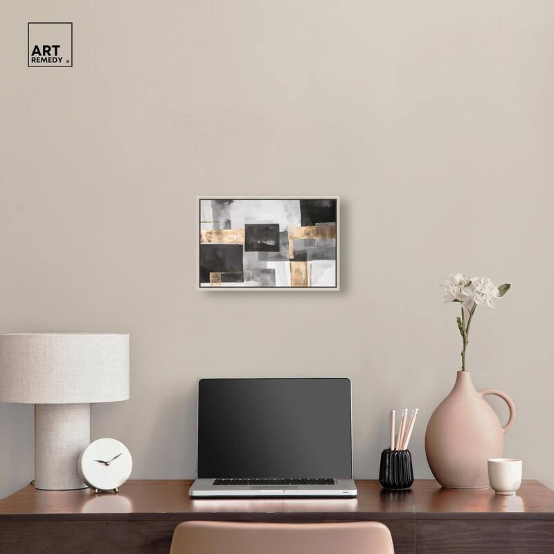 Graphite and Glimmer I Canvas by Art Remedy