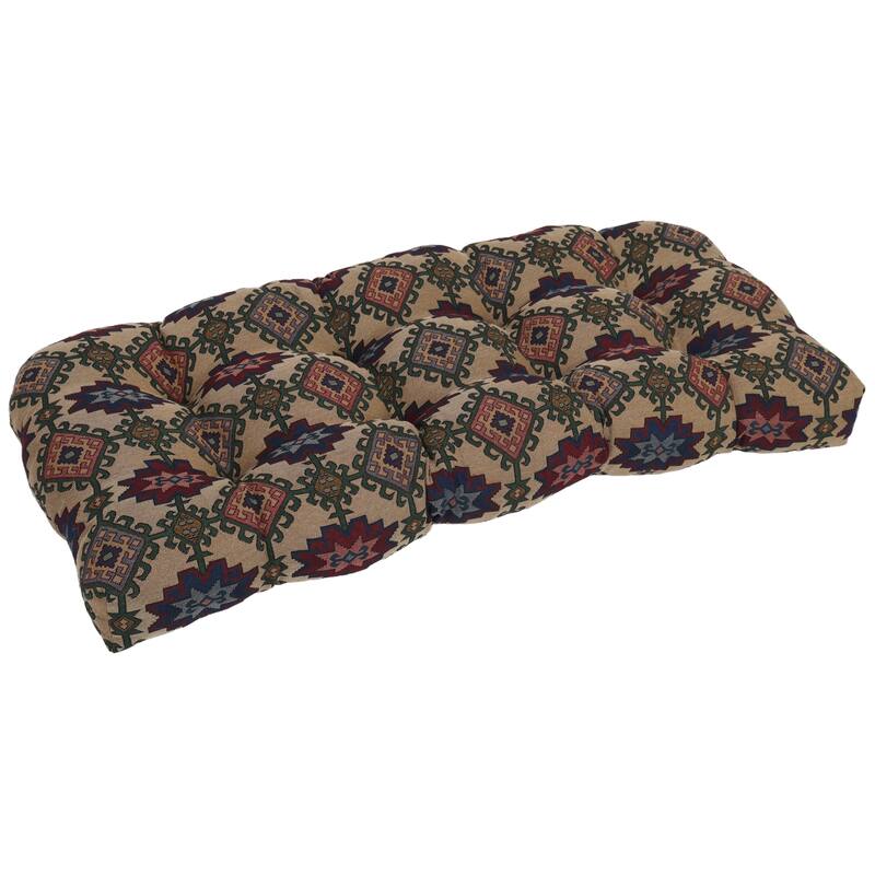 42-inch by 19-inch Rounded Back Tapestry Loveseat Cushion (Multiple Patterns) - 42 x 19 - Palomino