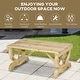 preview thumbnail 6 of 15, Outsunny 2-Person Wood Outdoor Garden Bench with a Unique Wheel Designed Legs - 38.5" W x 19.75" D x 15.5" H