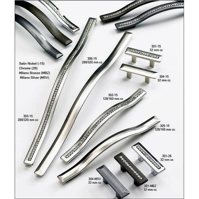 Schaub and Company SkyeVale 1-1/4" Center to Center Luxury Glam