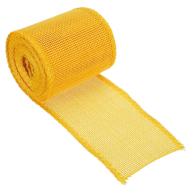Burlap Fabric Ribbon, Wired Jute Crafts Roll for Party DIY Decoration