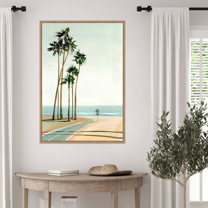 Six Palms by Brook Page Framed Canvas Wall Art Print