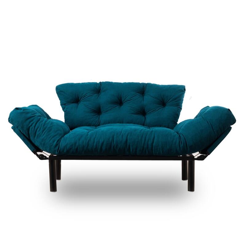 Gazapizm Metal Frame, Tufted Removable Cushions Loveseat