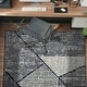 preview thumbnail 40 of 40, Contemporary Distressed Geometric Area Rug Black - 4' x 6'