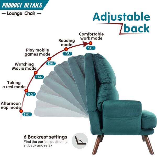 Ovios Velvet Recliner Chair With Ottoman On Sale Overstock 31500785