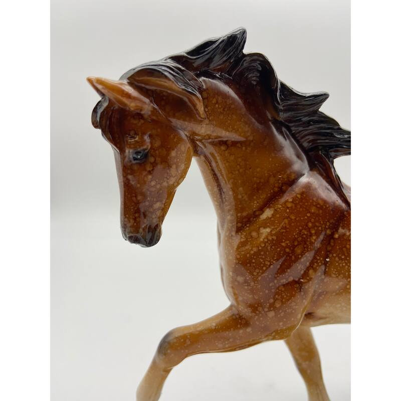 Glazed 9" Glazed Horse in Motion Figurine