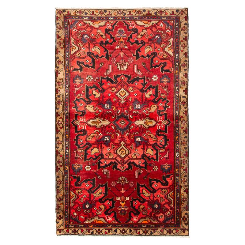 ECARPETGALLERY Hand-knotted Anadol Red Wool Rug - 3'11 x 6'8