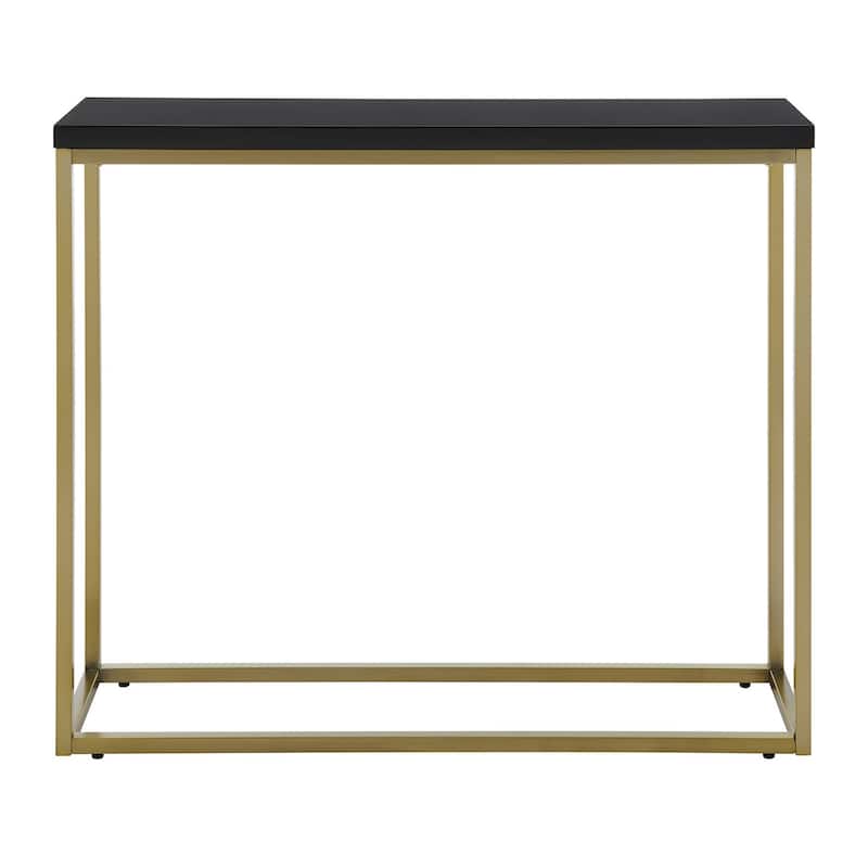 Modern Black Gloss andn Gold Console Table