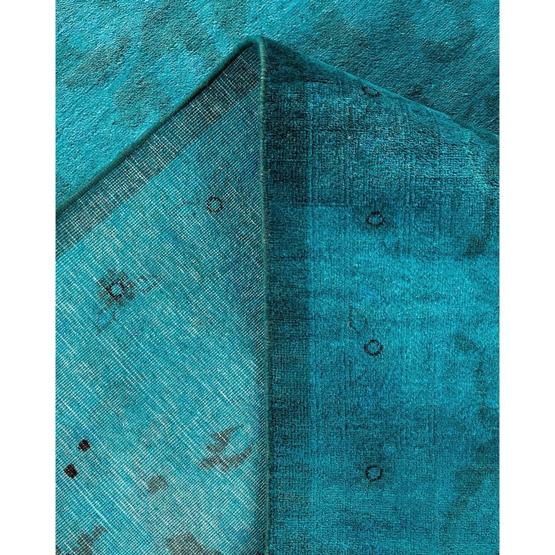 Vibrance, One-of-a-Kind Hand-Knotted Area Rug - Blue, 9' 2" x 11' 10" - 9' 2" x 11' 10"
