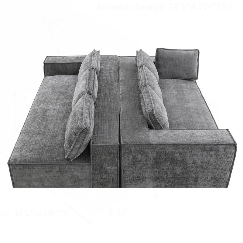 Minimalist Modular Sofa with Advanced Materials for Comfort and Style