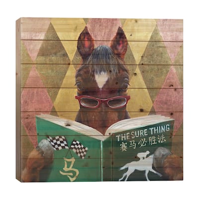 Wise Bet Print On Wood by Lucia Heffernan - Multi-Color