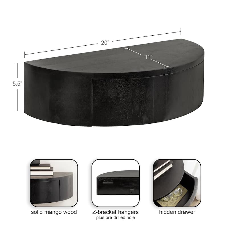 Kate and Laurel Reid Floating Wood Side Table